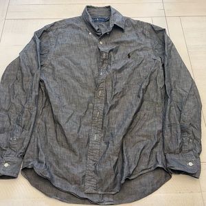 Men’s Slim Fit Ralph Lauren Buttondown - Gray - Large